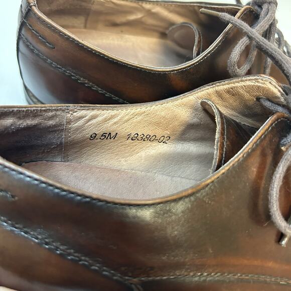 Florshiem Forecast Lace Toe Oxford Cognac Size 9.5M Leather Men’s‎ Dress Shoe - Picture 6 of 10